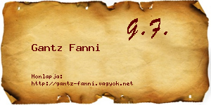 Gantz Fanni névjegykártya